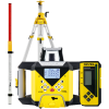 Nivel System NL740G Digital + statyw SJJ32 + łata LS-24 – zielony laser obrotowy 700 m z cyfrowymi spadkami X/Y i autowpasowaniem